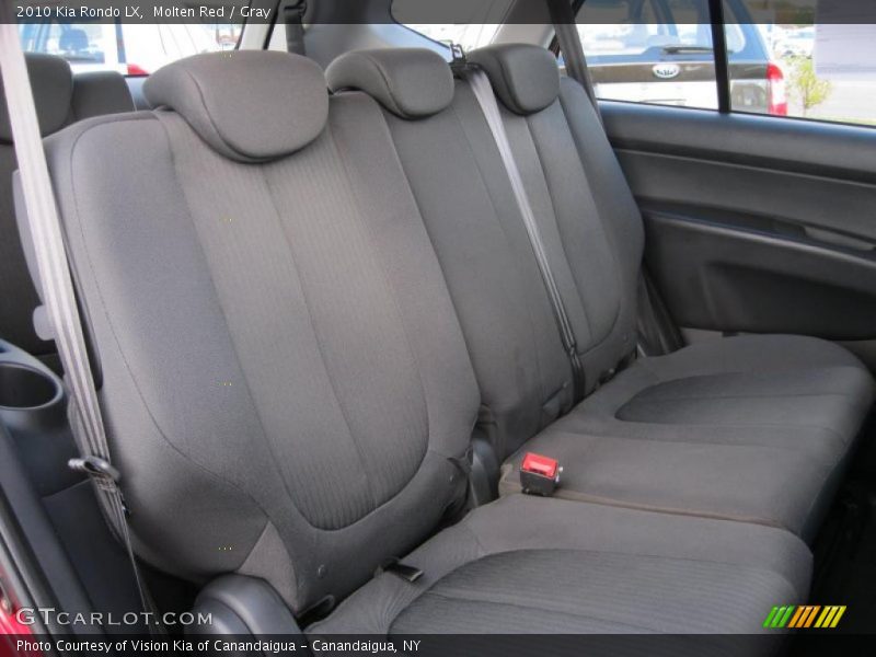 Molten Red / Gray 2010 Kia Rondo LX