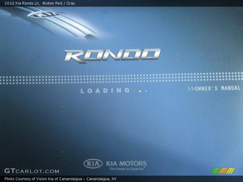 Molten Red / Gray 2010 Kia Rondo LX