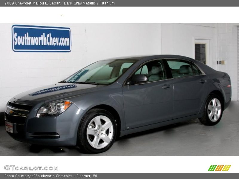 Dark Gray Metallic / Titanium 2009 Chevrolet Malibu LS Sedan
