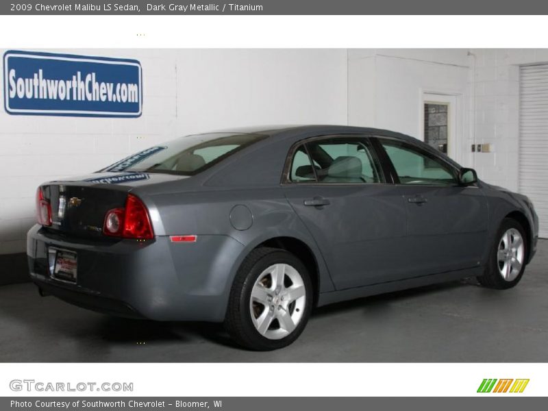 Dark Gray Metallic / Titanium 2009 Chevrolet Malibu LS Sedan