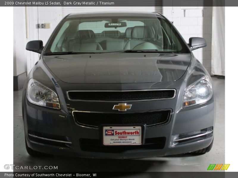 Dark Gray Metallic / Titanium 2009 Chevrolet Malibu LS Sedan