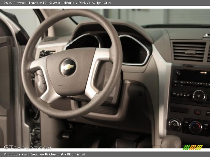 Silver Ice Metallic / Dark Gray/Light Gray 2010 Chevrolet Traverse LS