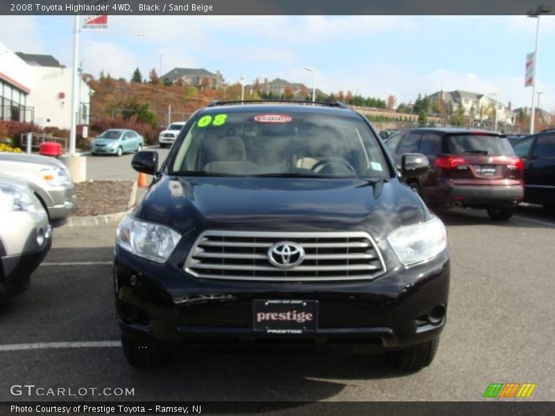 Black / Sand Beige 2008 Toyota Highlander 4WD