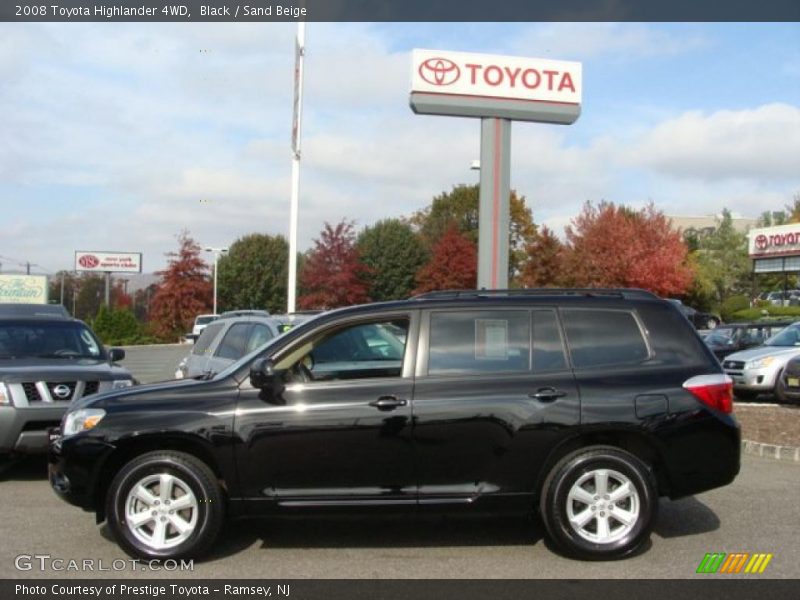 Black / Sand Beige 2008 Toyota Highlander 4WD