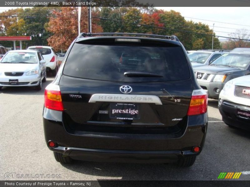 Black / Sand Beige 2008 Toyota Highlander 4WD