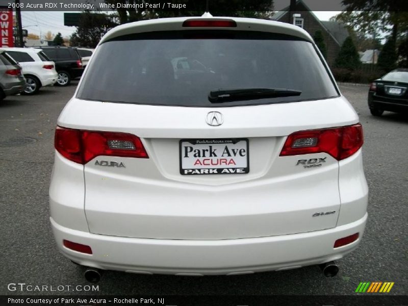 White Diamond Pearl / Taupe 2008 Acura RDX Technology