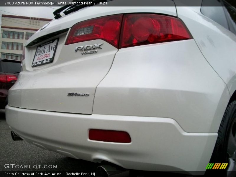 White Diamond Pearl / Taupe 2008 Acura RDX Technology