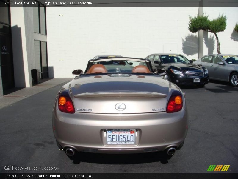 Egyptian Sand Pearl / Saddle 2003 Lexus SC 430