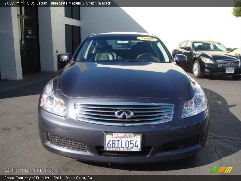 Blue Slate Metallic / Graphite Black 2007 Infiniti G 35 Sedan