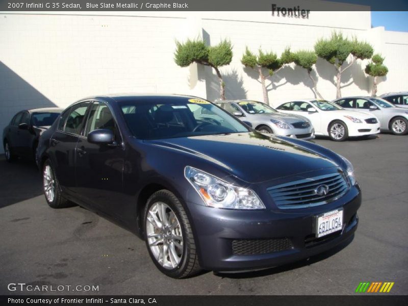 Blue Slate Metallic / Graphite Black 2007 Infiniti G 35 Sedan