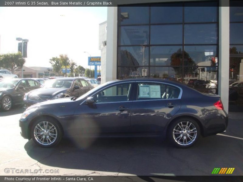 Blue Slate Metallic / Graphite Black 2007 Infiniti G 35 Sedan