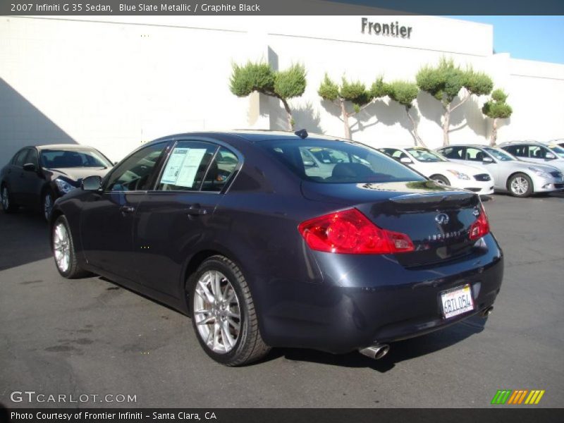 Blue Slate Metallic / Graphite Black 2007 Infiniti G 35 Sedan
