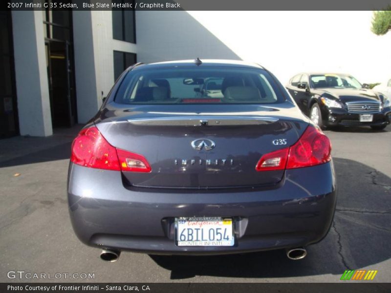 Blue Slate Metallic / Graphite Black 2007 Infiniti G 35 Sedan