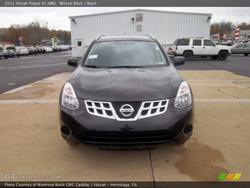 Wicked Black / Black 2011 Nissan Rogue SV AWD