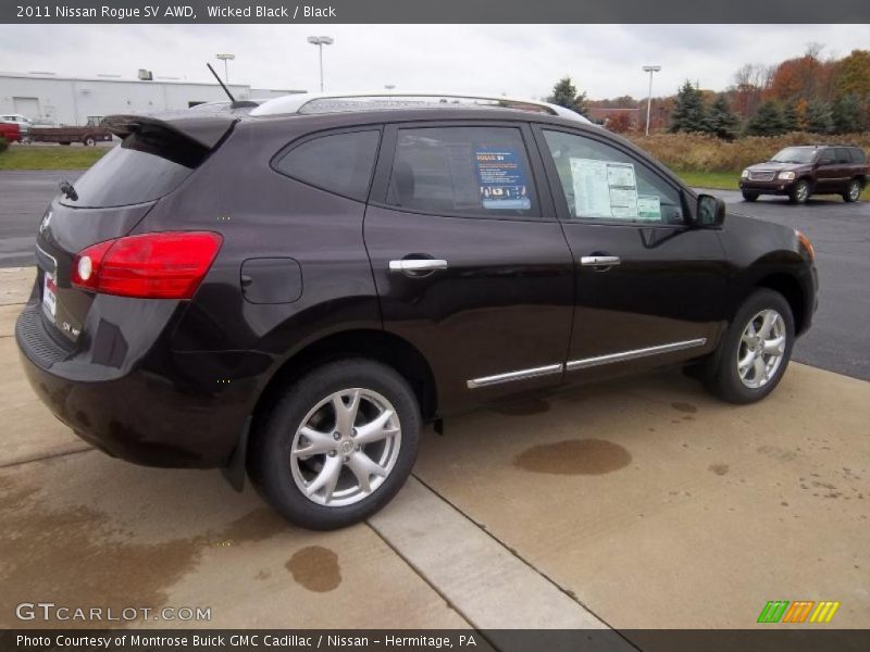Wicked Black / Black 2011 Nissan Rogue SV AWD