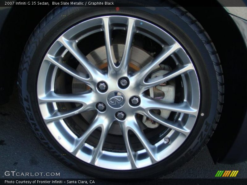 Blue Slate Metallic / Graphite Black 2007 Infiniti G 35 Sedan