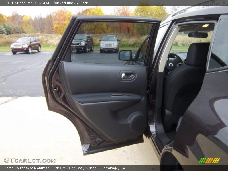 Wicked Black / Black 2011 Nissan Rogue SV AWD