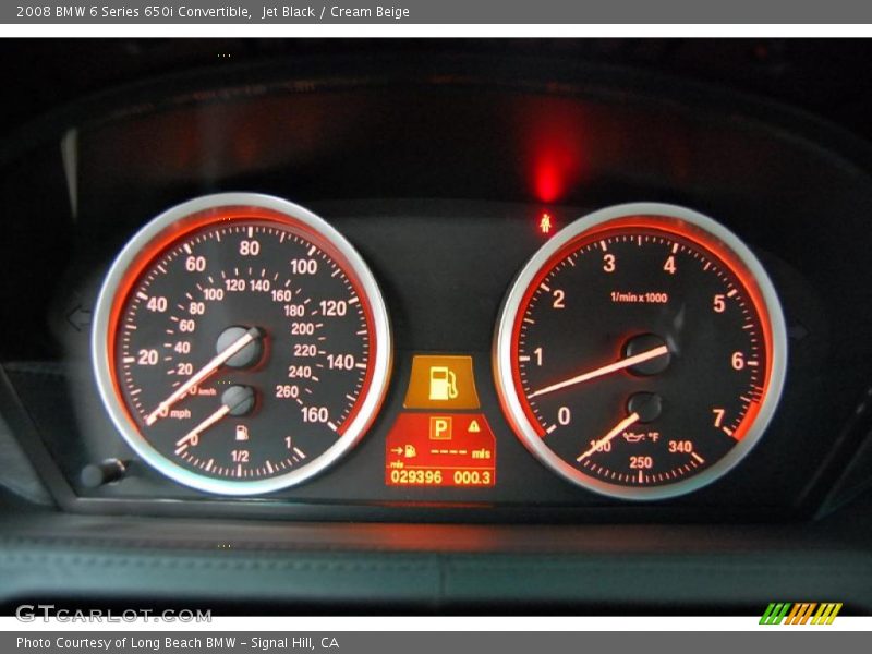 Jet Black / Cream Beige 2008 BMW 6 Series 650i Convertible