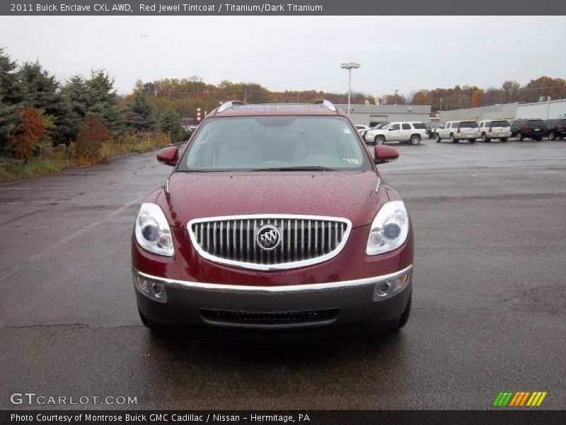 Red Jewel Tintcoat / Titanium/Dark Titanium 2011 Buick Enclave CXL AWD