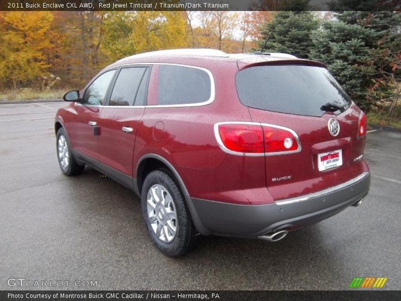 Red Jewel Tintcoat / Titanium/Dark Titanium 2011 Buick Enclave CXL AWD