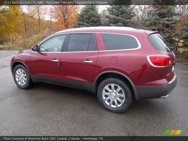 Red Jewel Tintcoat / Titanium/Dark Titanium 2011 Buick Enclave CXL AWD