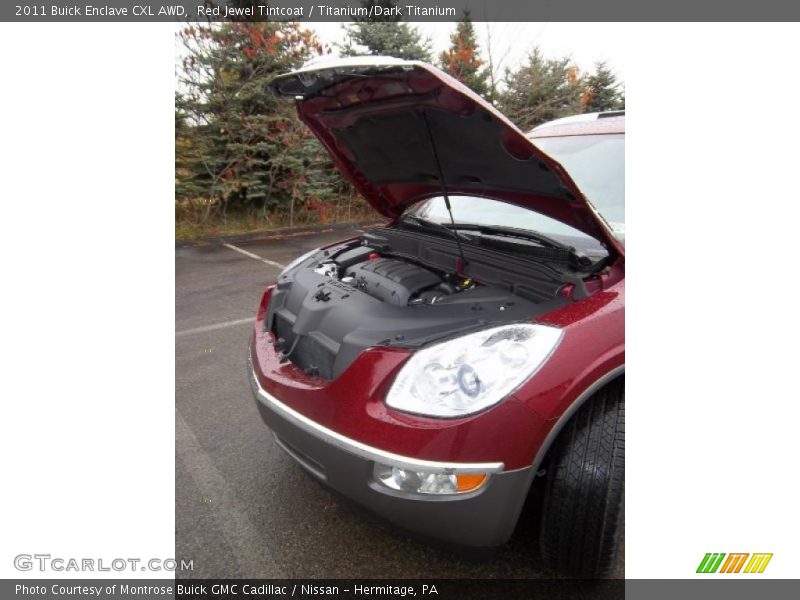 Red Jewel Tintcoat / Titanium/Dark Titanium 2011 Buick Enclave CXL AWD