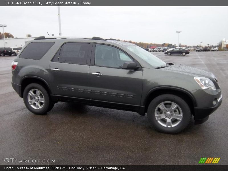 Gray Green Metallic / Ebony 2011 GMC Acadia SLE