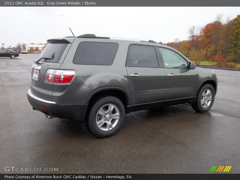 Gray Green Metallic / Ebony 2011 GMC Acadia SLE