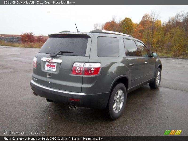 Gray Green Metallic / Ebony 2011 GMC Acadia SLE