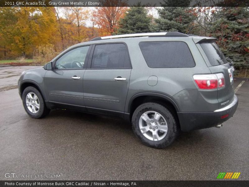 Gray Green Metallic / Ebony 2011 GMC Acadia SLE
