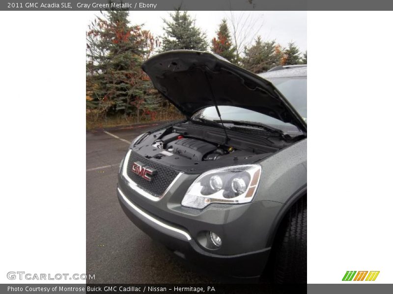 Gray Green Metallic / Ebony 2011 GMC Acadia SLE