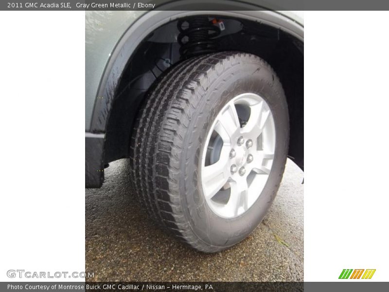 Gray Green Metallic / Ebony 2011 GMC Acadia SLE