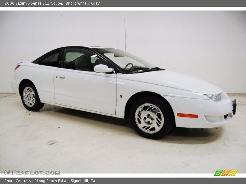 Bright White / Gray 2000 Saturn S Series SC2 Coupe