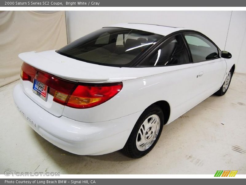 Bright White / Gray 2000 Saturn S Series SC2 Coupe