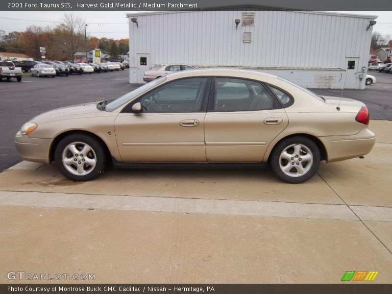 Harvest Gold Metallic / Medium Parchment 2001 Ford Taurus SES