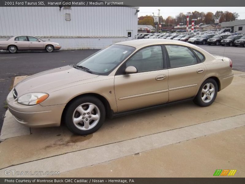 Harvest Gold Metallic / Medium Parchment 2001 Ford Taurus SES