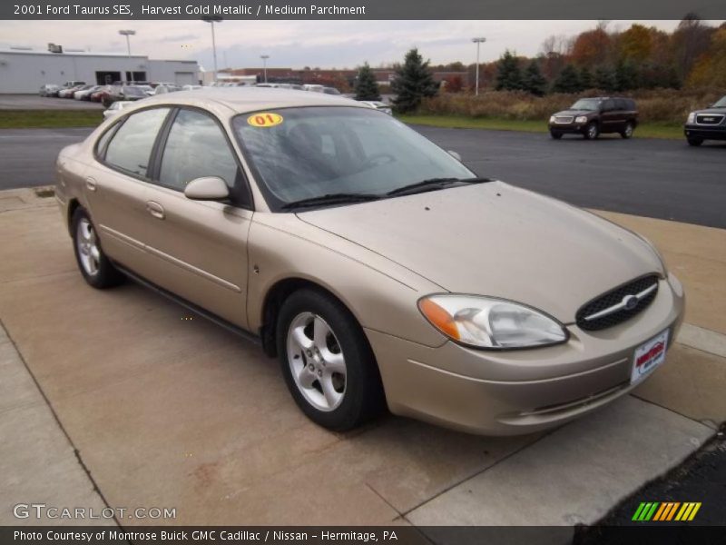 Harvest Gold Metallic / Medium Parchment 2001 Ford Taurus SES
