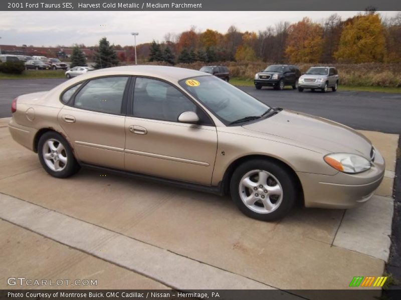 Harvest Gold Metallic / Medium Parchment 2001 Ford Taurus SES