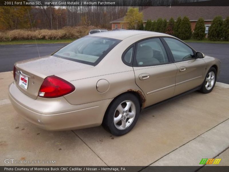 Harvest Gold Metallic / Medium Parchment 2001 Ford Taurus SES