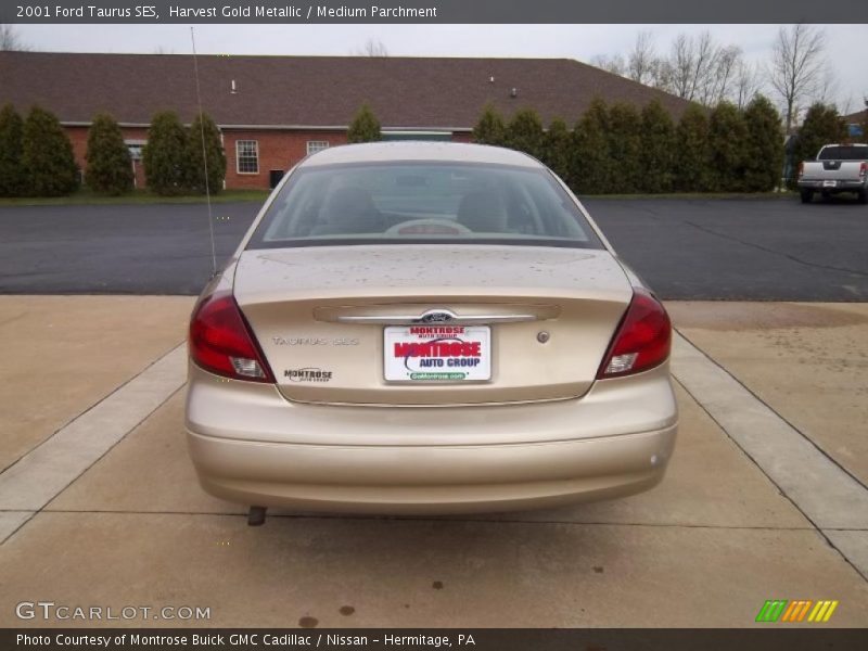 Harvest Gold Metallic / Medium Parchment 2001 Ford Taurus SES