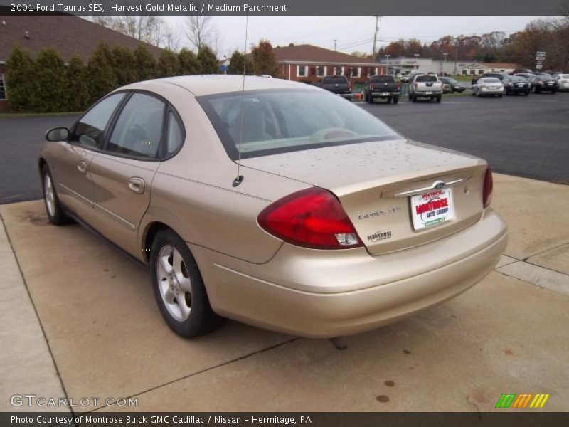 Harvest Gold Metallic / Medium Parchment 2001 Ford Taurus SES