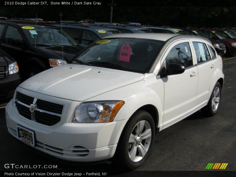 Stone White / Dark Slate Gray 2010 Dodge Caliber SXT
