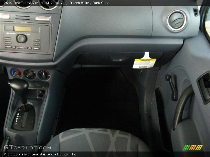  2010 Transit Connect XL Cargo Van Dark Gray Interior