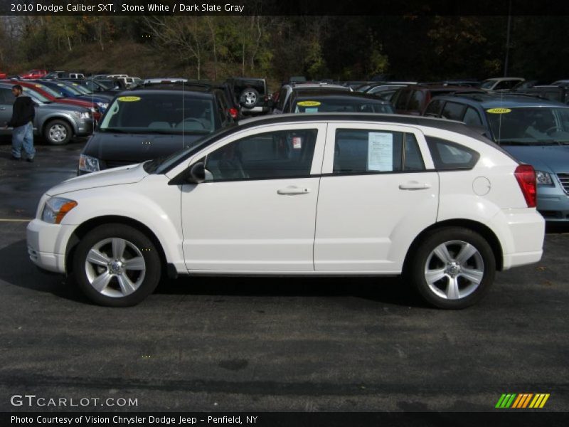 Stone White / Dark Slate Gray 2010 Dodge Caliber SXT