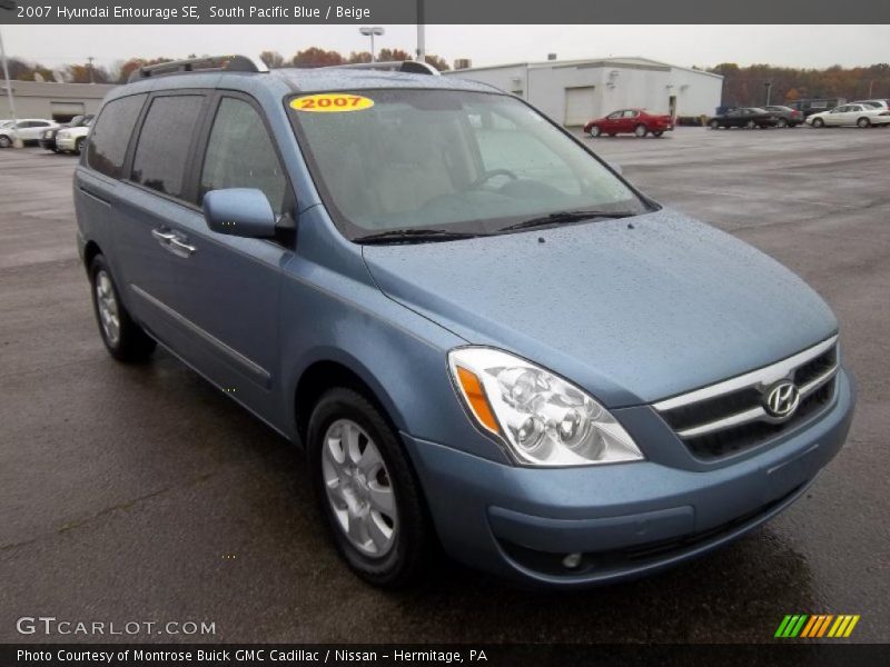 South Pacific Blue / Beige 2007 Hyundai Entourage SE