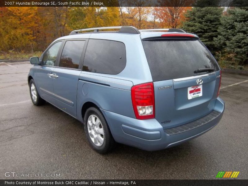 South Pacific Blue / Beige 2007 Hyundai Entourage SE
