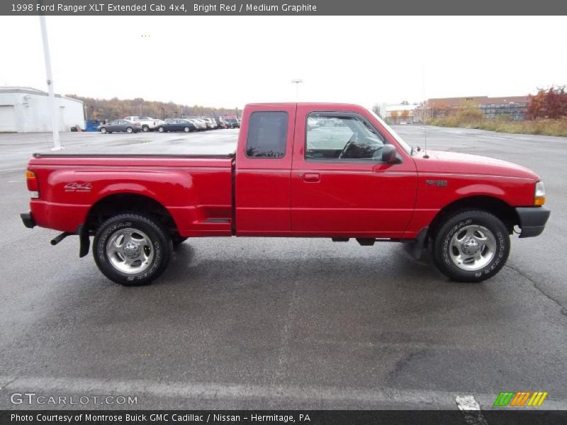 Bright Red / Medium Graphite 1998 Ford Ranger XLT Extended Cab 4x4