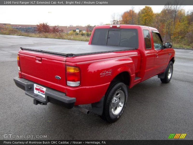 Bright Red / Medium Graphite 1998 Ford Ranger XLT Extended Cab 4x4
