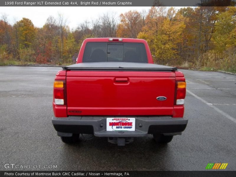 Bright Red / Medium Graphite 1998 Ford Ranger XLT Extended Cab 4x4