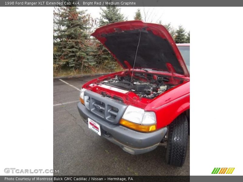 Bright Red / Medium Graphite 1998 Ford Ranger XLT Extended Cab 4x4